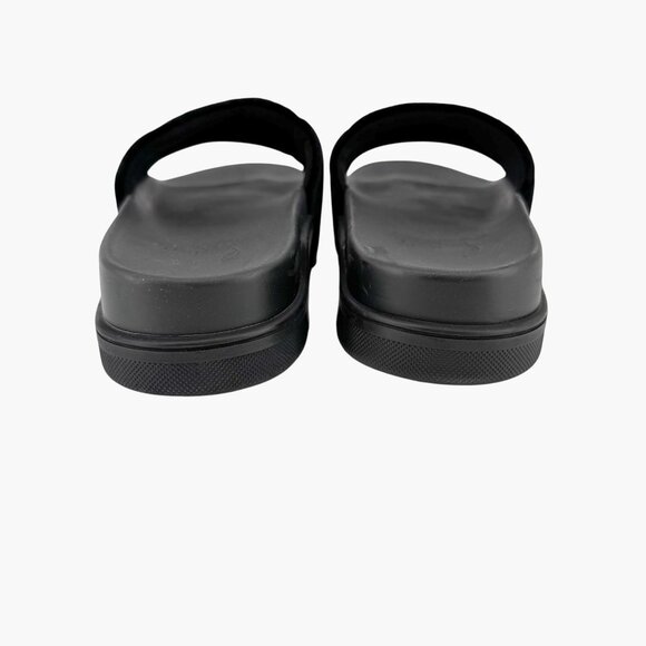 Christian Louboutin 'Navy Pool' Slide Sandals Size 37 US 7 Black Velvet Logo - Picture 7 of 12